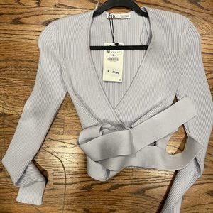 ZARA - knitted wrap long sleeve
